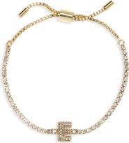 BaubleBar Initial Tennis Slider Bracelet
