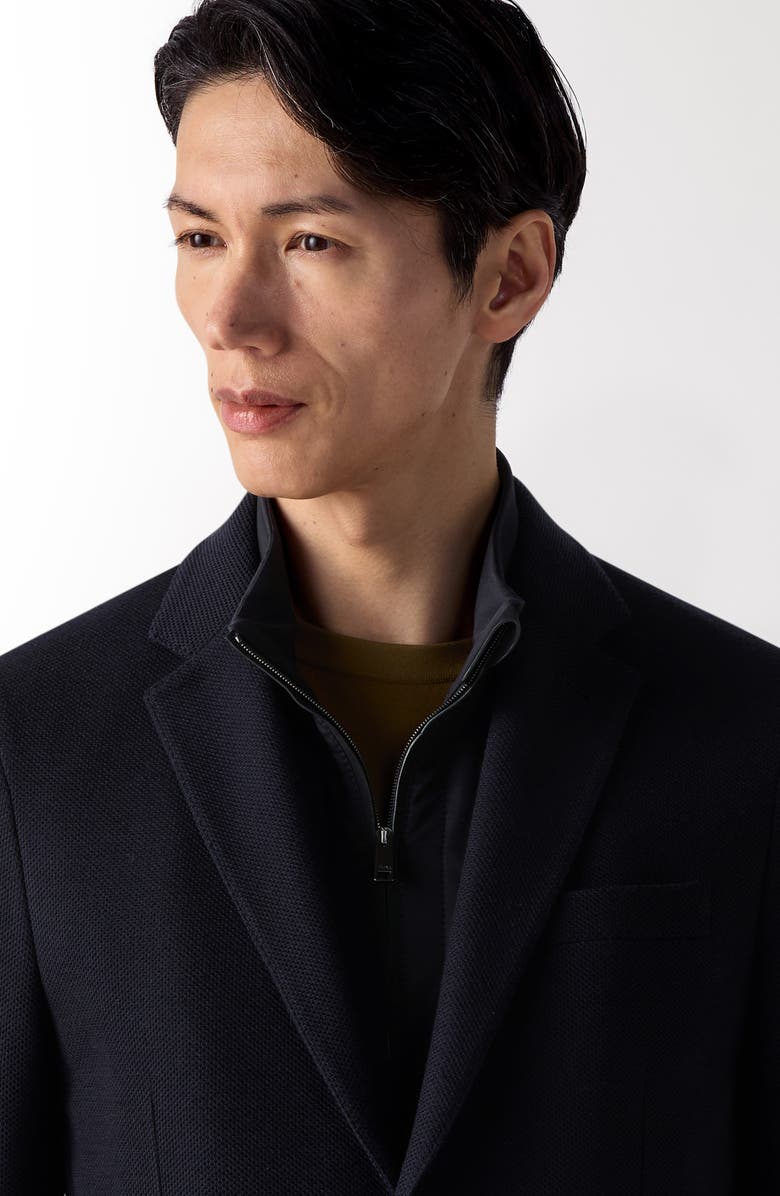 ZEGNA High Performance<sup>™</sup> Wool & Cotton Jersey Sport Coat with Removable Leather Bib, Alternate, color, 