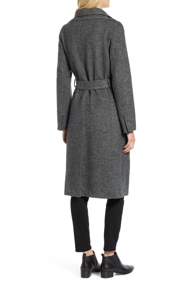 Elliot Wool Blend Wrap Coat, Alternate, color, GREY TWILL