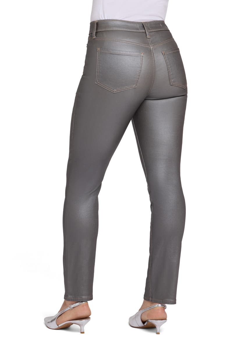 Sheri Coated Slim Straight Leg Jeans, Alternate, color, COATED PEWTER