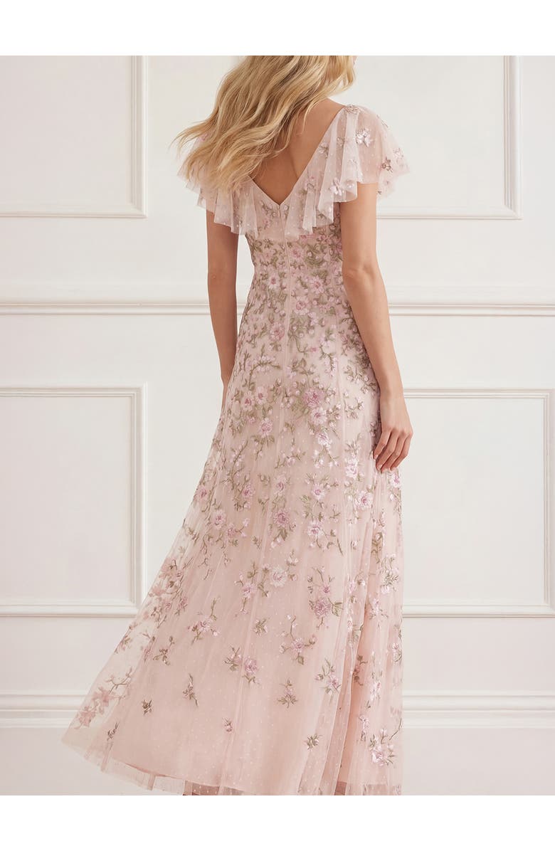 Needle & Thread Eden Rose V-Neck Ankle Gown, Alternate, color, Opal/Multi