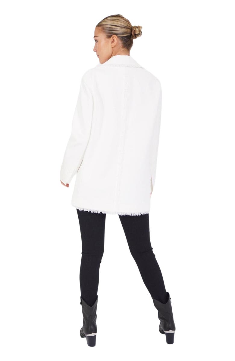 Belle & Bloom Young Blood Frayed Edge Blazer, Alternate, color, Cream