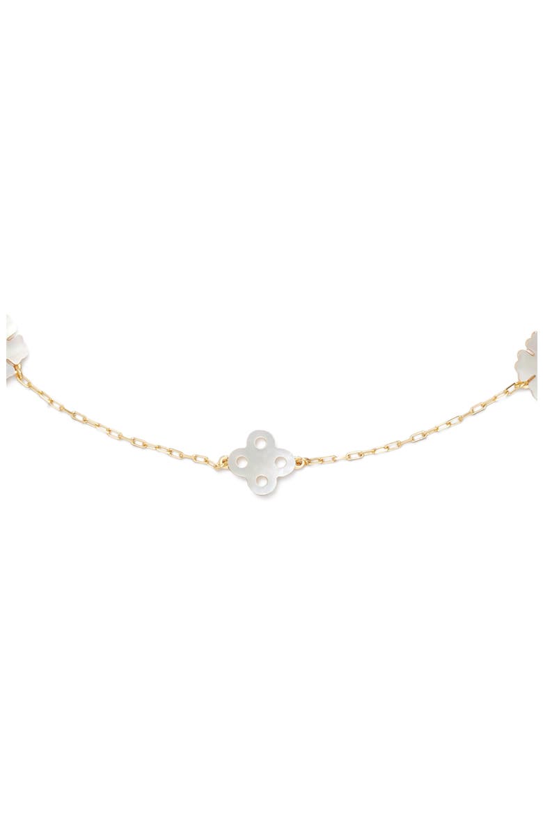 Forget Me Not Mother of Pearl Necklace, Alternate, color, TORY GOLD / MOTHER OF PEARL