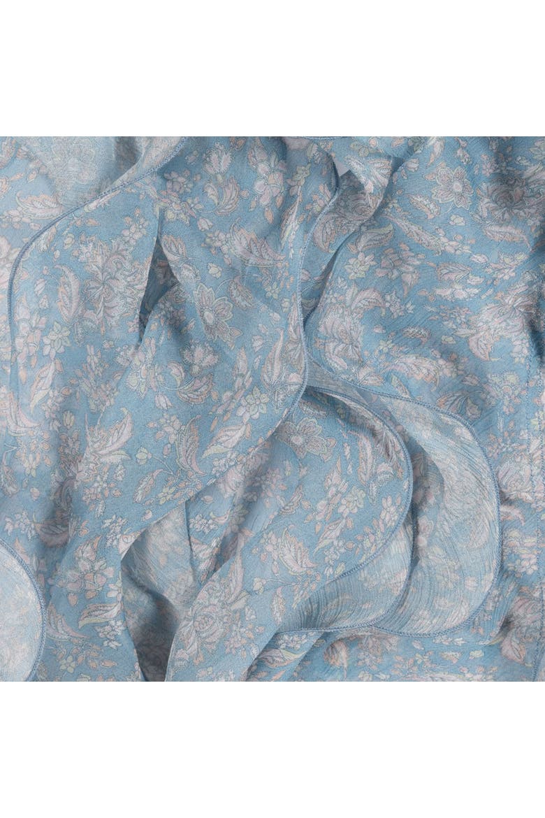 Floral Double Ruffle, Alternate, color, Blue Note