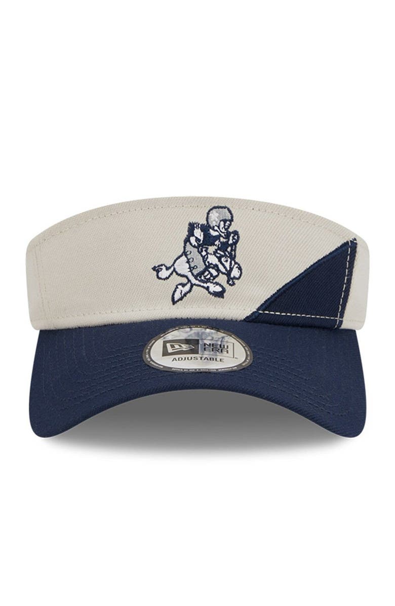 New Era Men's New Era Cream/Navy Dallas Cowboys 2023 Sideline Historic Adjustable Visor, Alternate, color, Cream