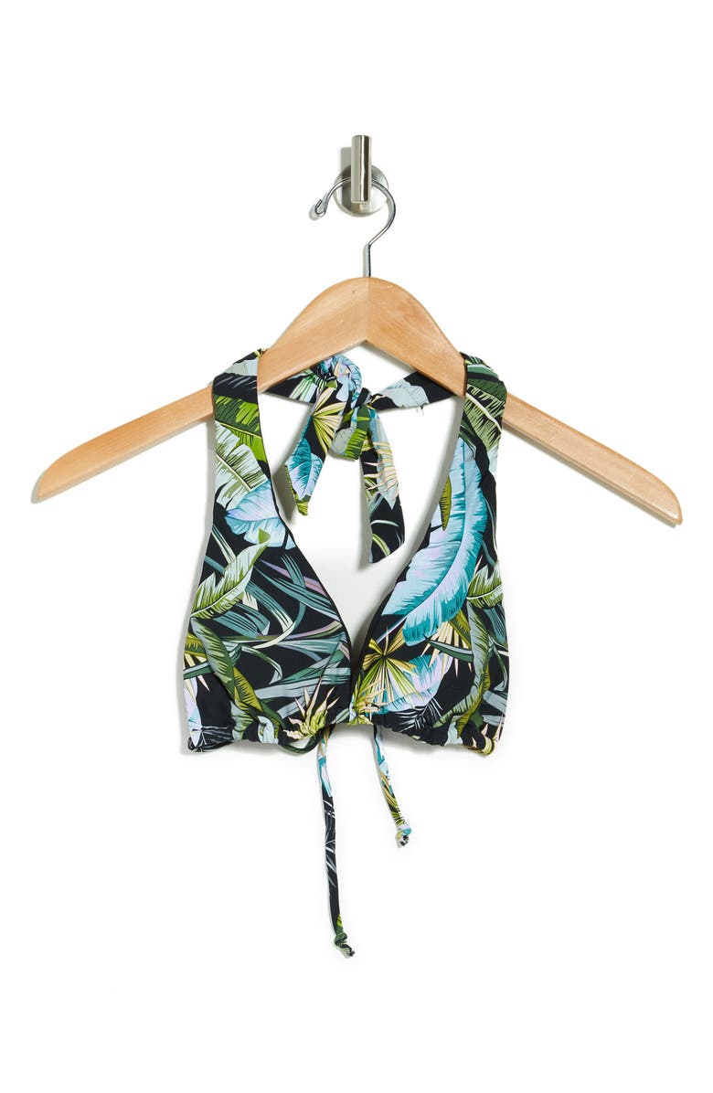 VYB Jungle Print Multi Way Halter Bra Bikini Top, Alternate, color,