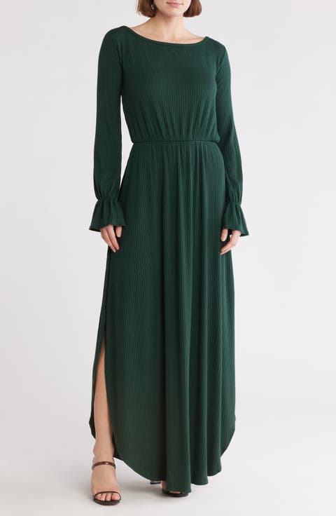 Long Sleeve Knit Maxi Dress