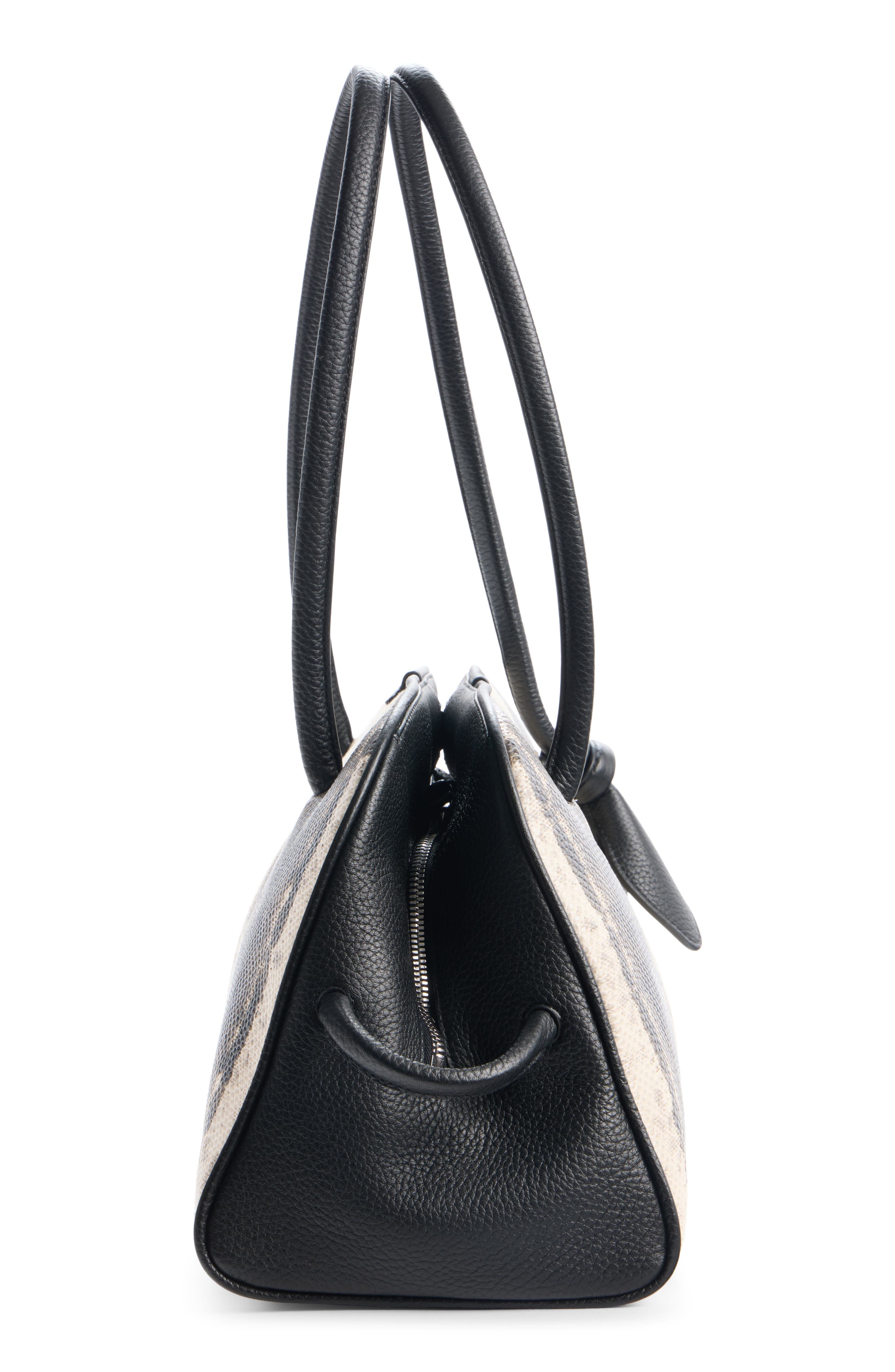 Jacquemus Le Turismo Mixed Media Bowling Bag, Alternate, color, Multi Beige/ Brown 1Hk