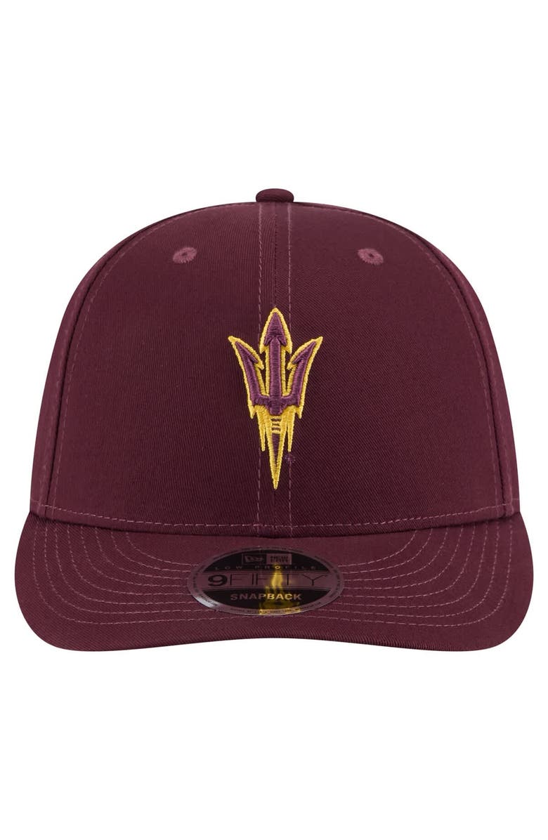 New Era Men's New Era Maroon Arizona State Sun Devils Low Profile 9FIFTY Snapback Hat, Alternate, color, 