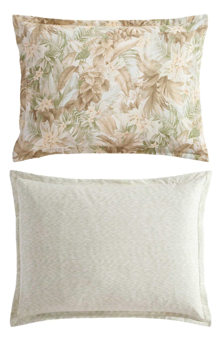 Tommy Bahama Palm Paradise Cotton Slub Comforter & Sham Set, Alternate, color, Light / Medium Green
