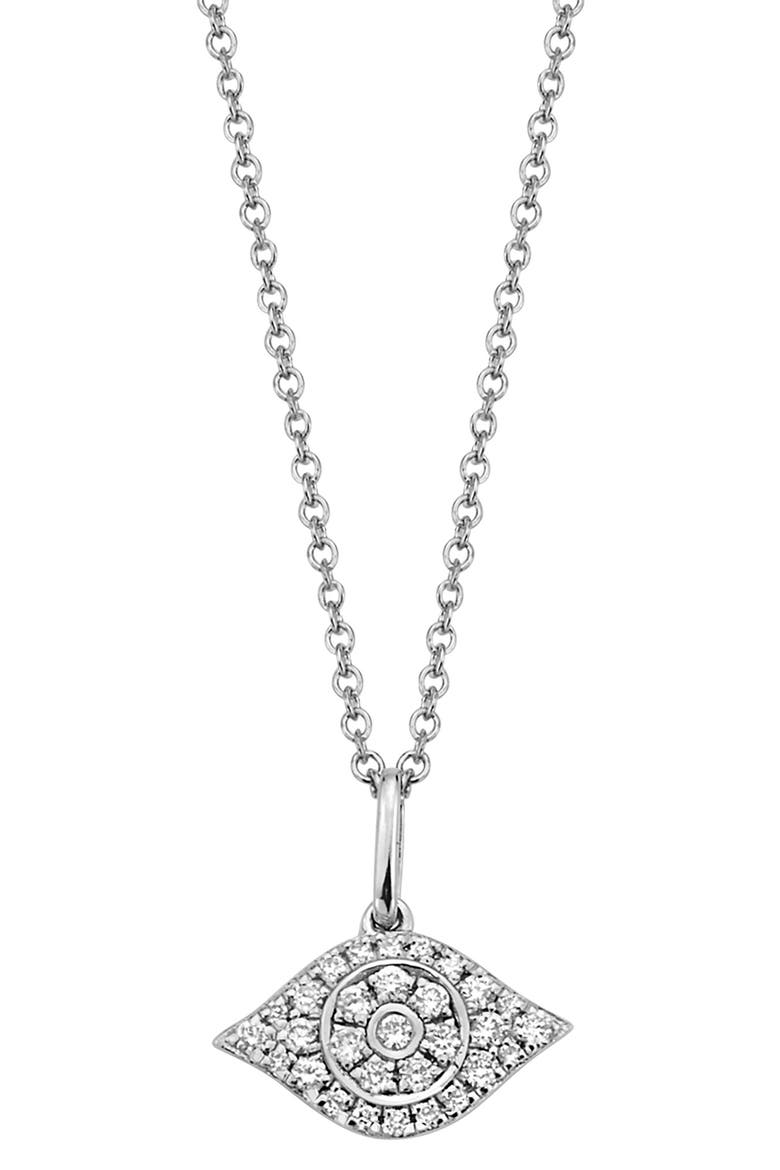 Diamond Pavé Pendant Necklace - 0.16 ctw, Main, color, WHITE