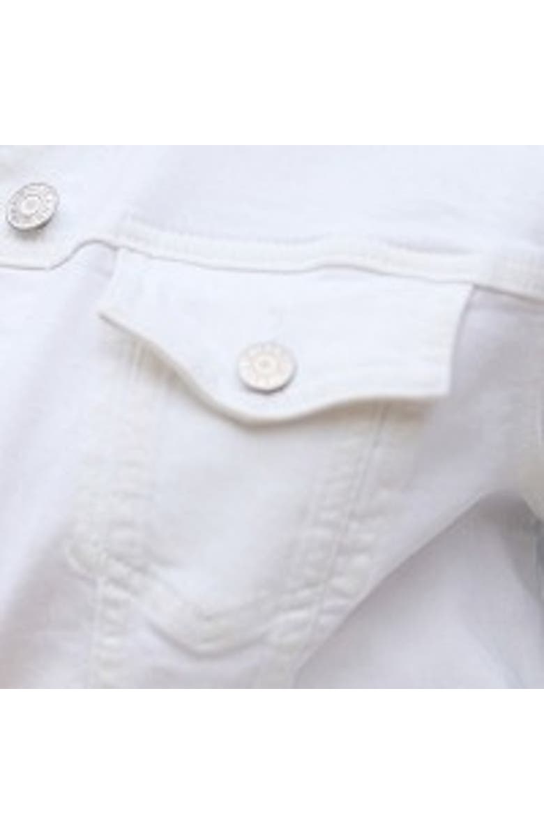 Yumi Stretch Cotton Denim Jacket, Alternate, color, White