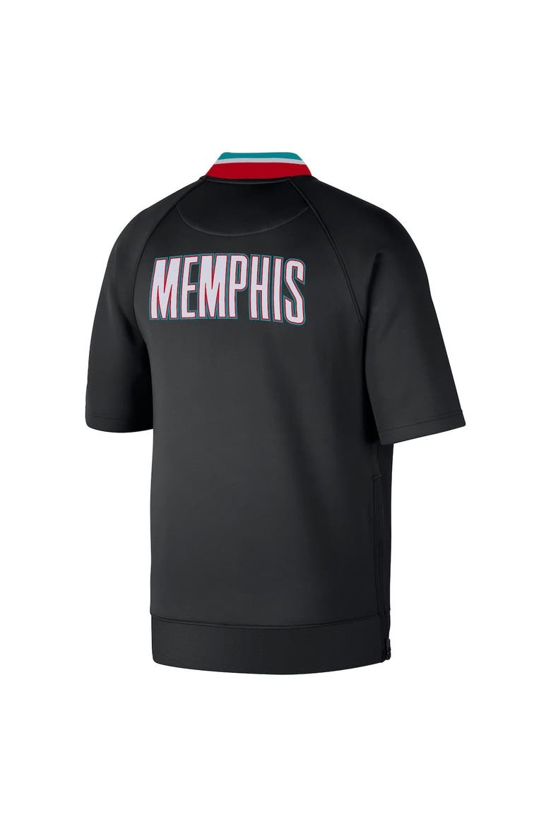 Men's Nike Black Memphis Grizzlies Classic Edition Hardwood Classics Authentic On-Court Game Full-Snap Jacket, Alternate, color, Black