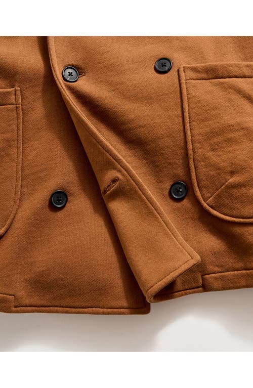 Billy Reid John Shawl Collar French Terry Jacket In Brown
