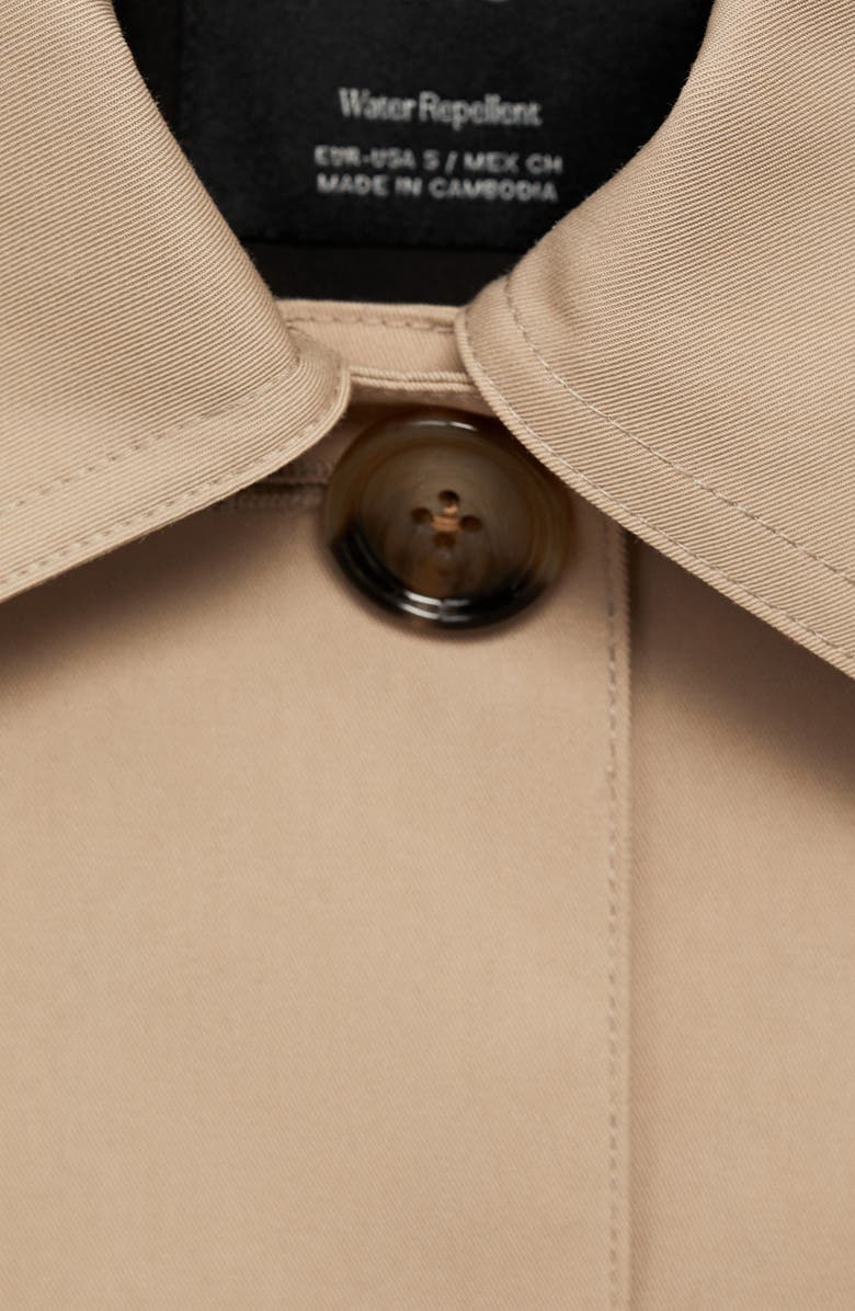 MANGO Cotton Blend Jacket, Alternate, color, Khaki