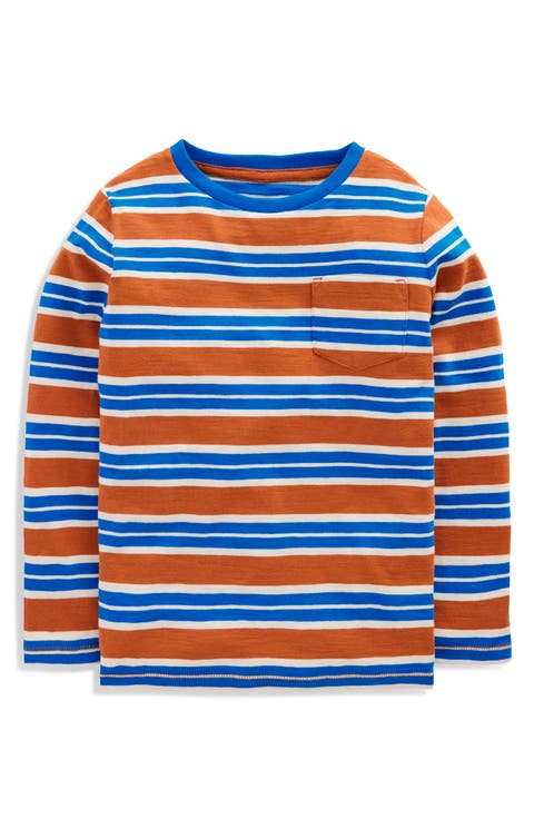 Kids' Everyday Long Sleeve Cotton Pocket T-Shirt