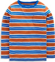 Mini Boden Kids' Everyday Long Sleeve Cotton Pocket T-Shirt