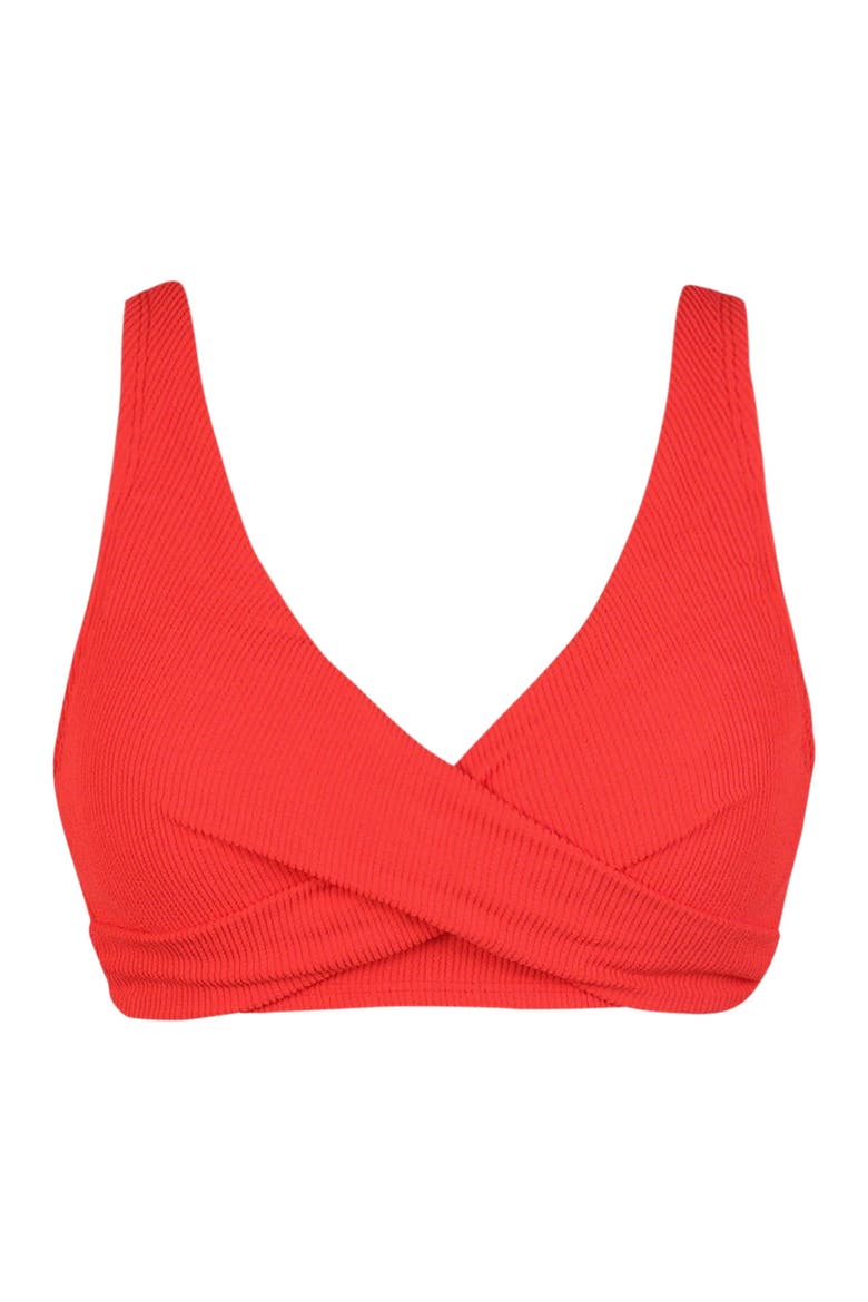 Mirabella Bikini Swimsuit Top - D Cup, Alternate, color, Red Hot Rib