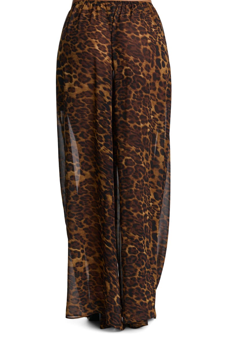 Naked Wardrobe Pleated Chiffon Wide Leg Pants, Alternate, color,