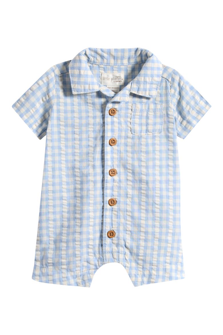Gingham Gauze Romper, Main, color, GINGHAM