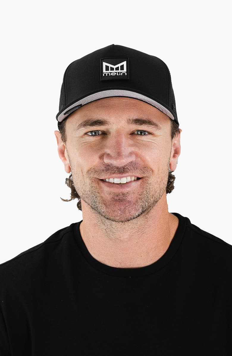 Melin Odysea Stacked Hydro Performance Snapback Hat, Alternate, color, Black