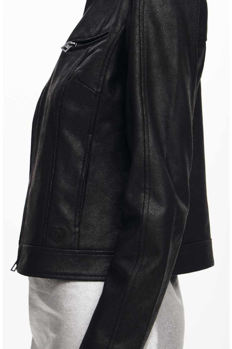 Munich Faux Leather Moto Jacket, Alternate, color, BLACK