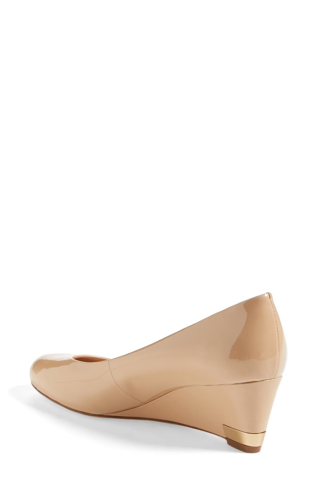 'Astoria' Wedge Pump, Alternate, color, TORY BEIGE PATENT