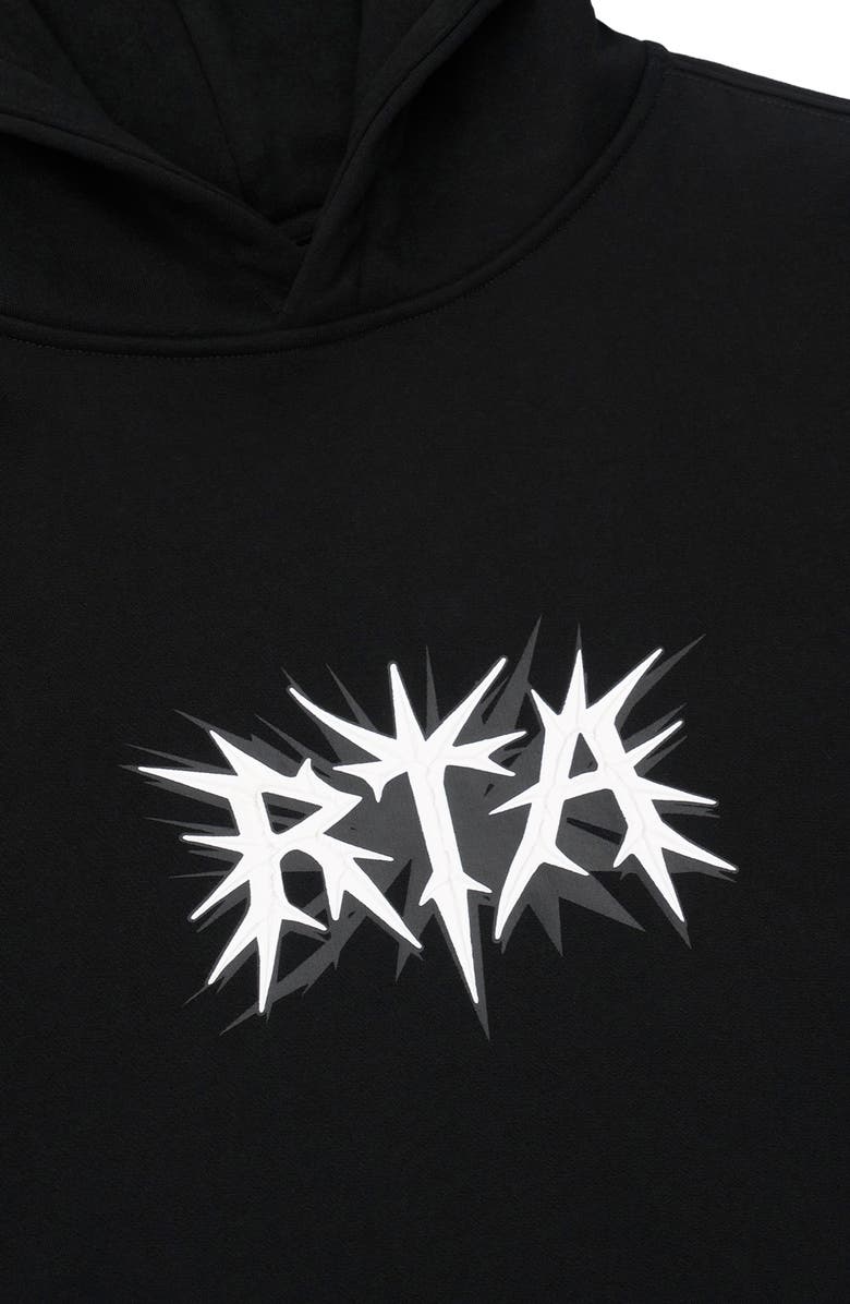 RtA Jordan Black Spike Oversize Graphic Hoodie, Alternate, color, 
