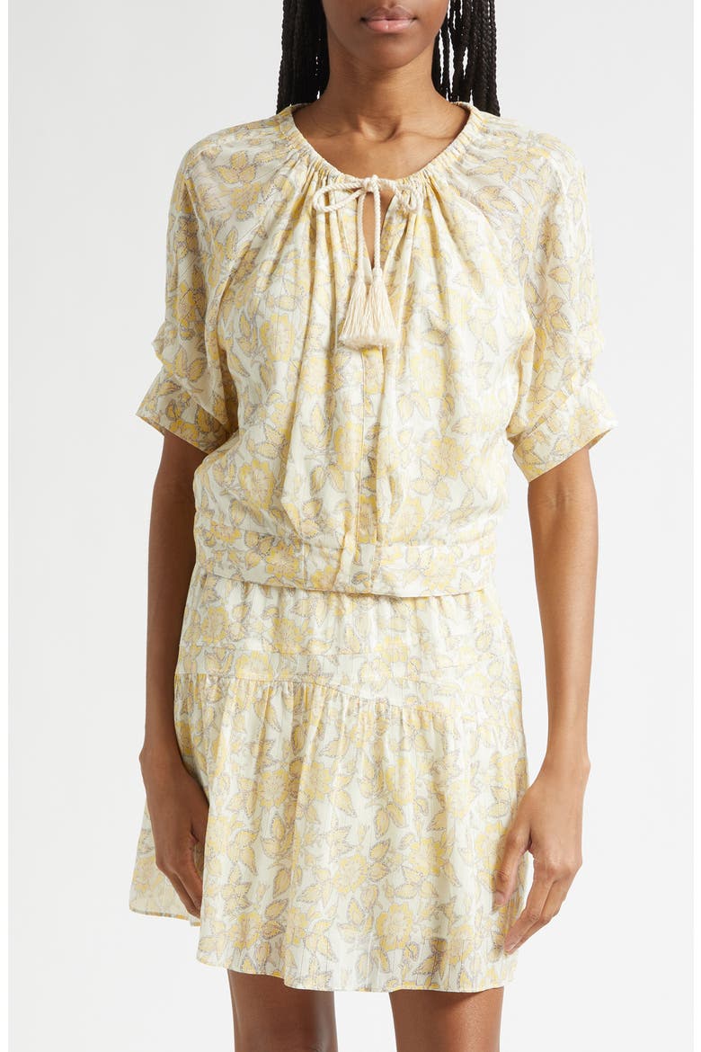 Suri Voile Top, Main, color, VALIASE YELLOW FLORAL