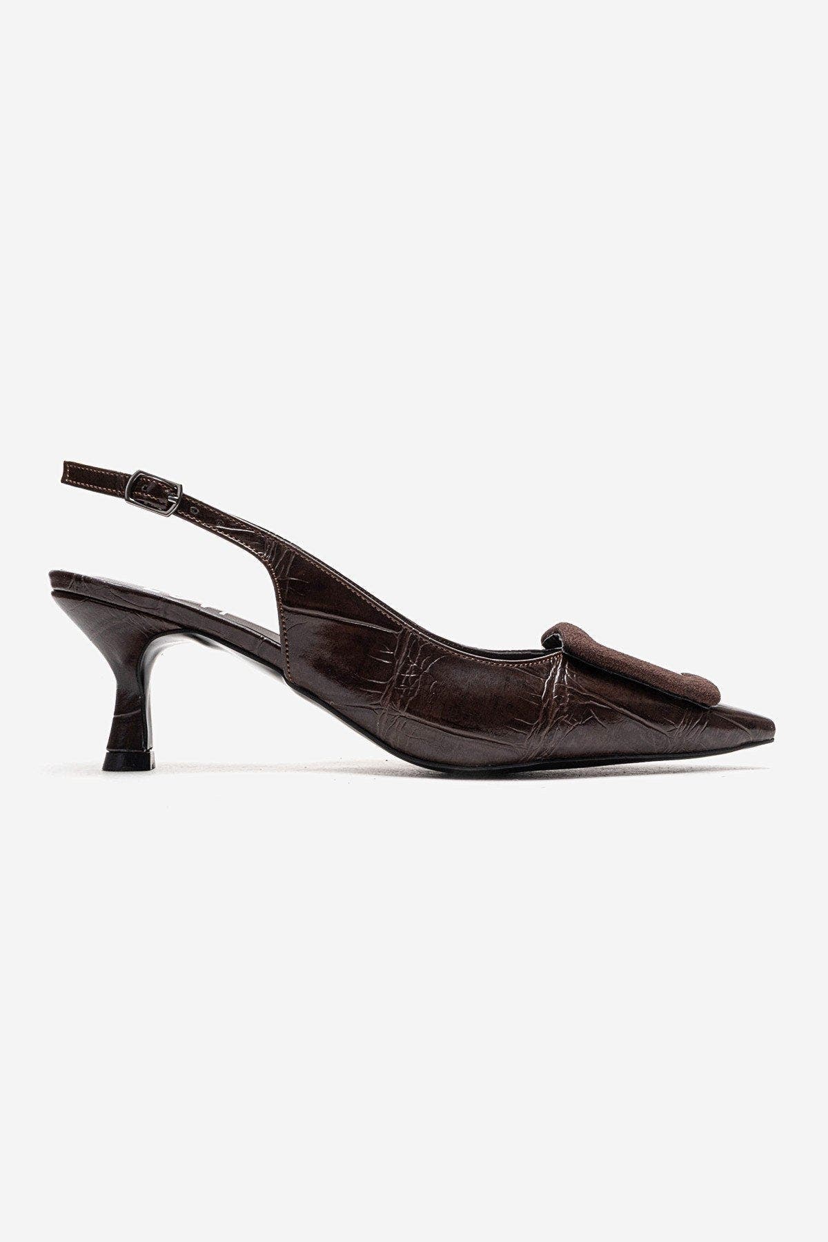 Dublin Buckle Stiletto Pump, Alternate, color, Brown Print