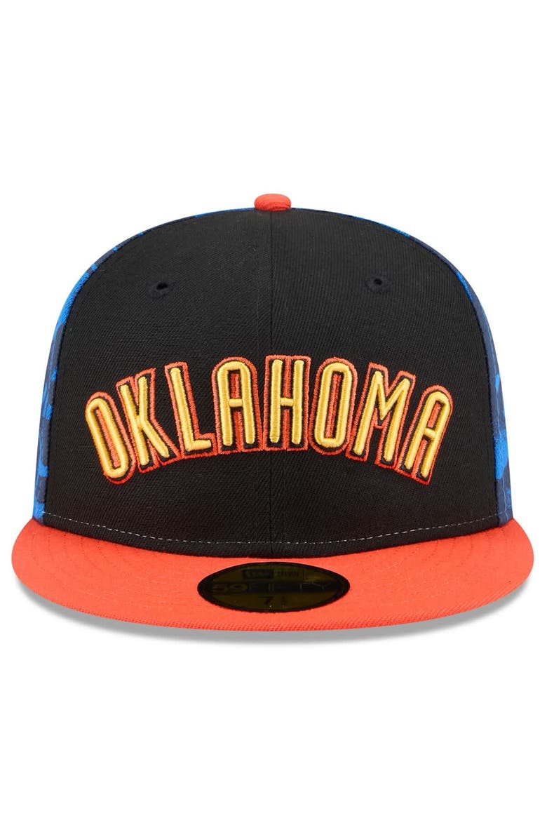 New Era Men's New Era  Black Oklahoma City Thunder 2024/25 City Edition 59FIFTY Fitted Hat, Alternate, color, 