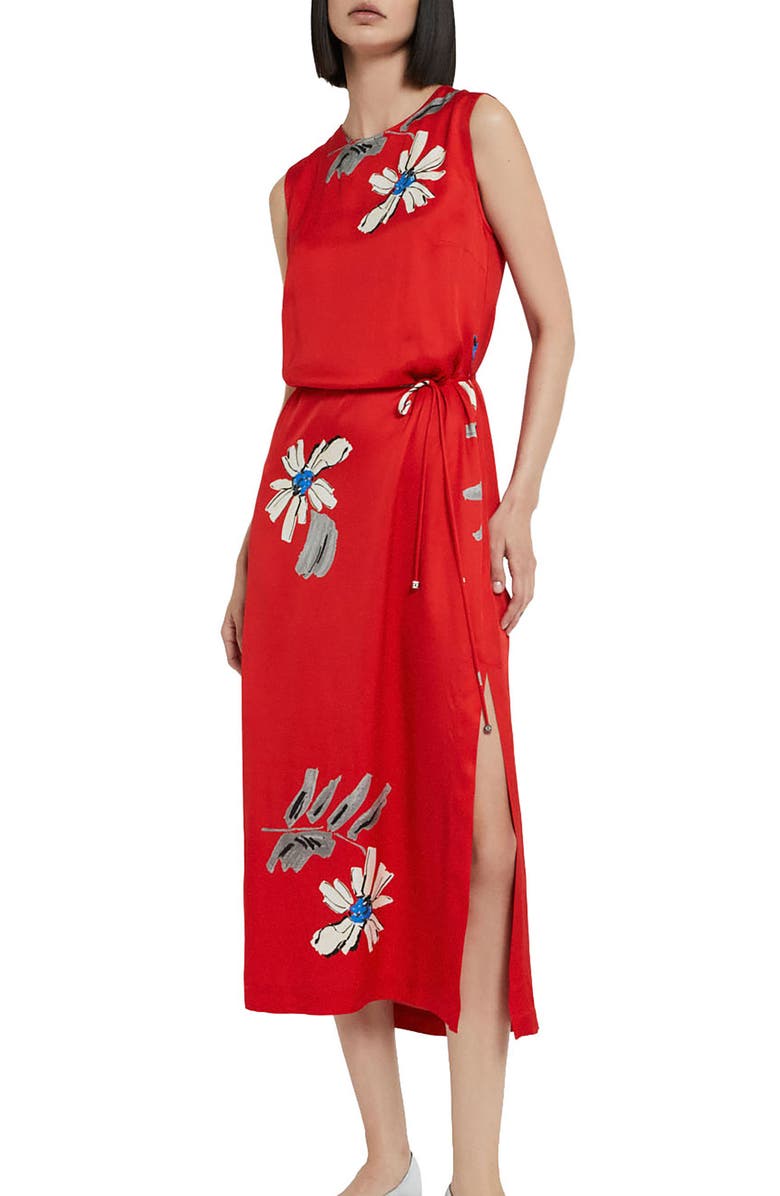 ottod'Ame Viscose Midi Dress, Main, color, Red