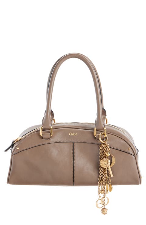 Bowling Leather Handheld Bag