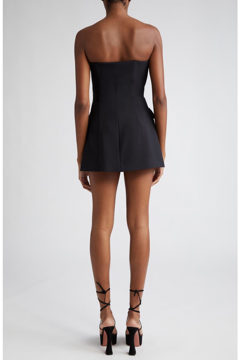 The Marca Strapless Cargo Wool & Silk Blend Minidress, Alternate, color, BLACK