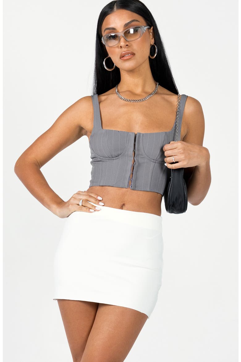 Karley Low Waist Miniskirt, Alternate, color, WHITE