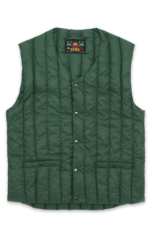 Fortela Birdie Quilted Nylon Vest In Green