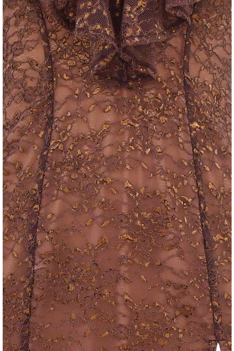 Lucianna Metallic Lace Sleeveless Gown, Alternate, color, PEPPERCORN
