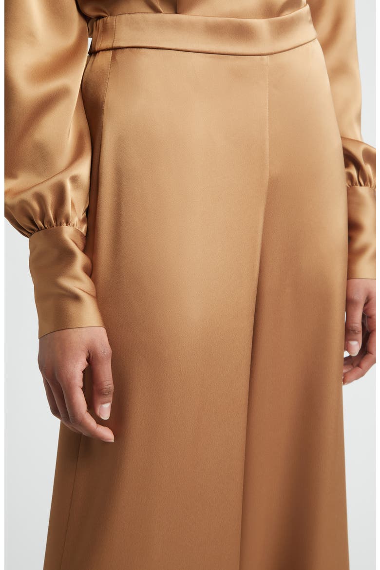 Kate Side Slit Liquid Satin Pants, Alternate, color, VICUNA