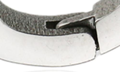 Rebl Heart Huggie Hoop Earrings In Silver