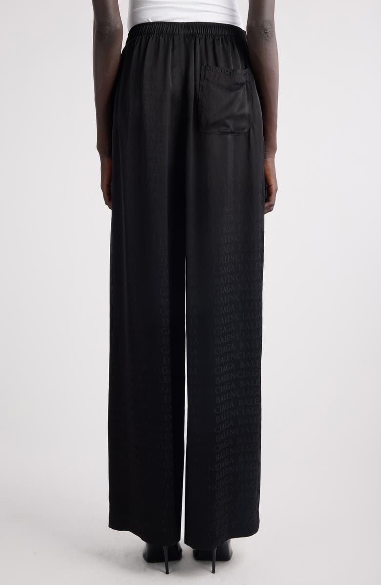 Balenciaga Logo Jacquard Pajama Pants, Alternate, color, 1000 Black