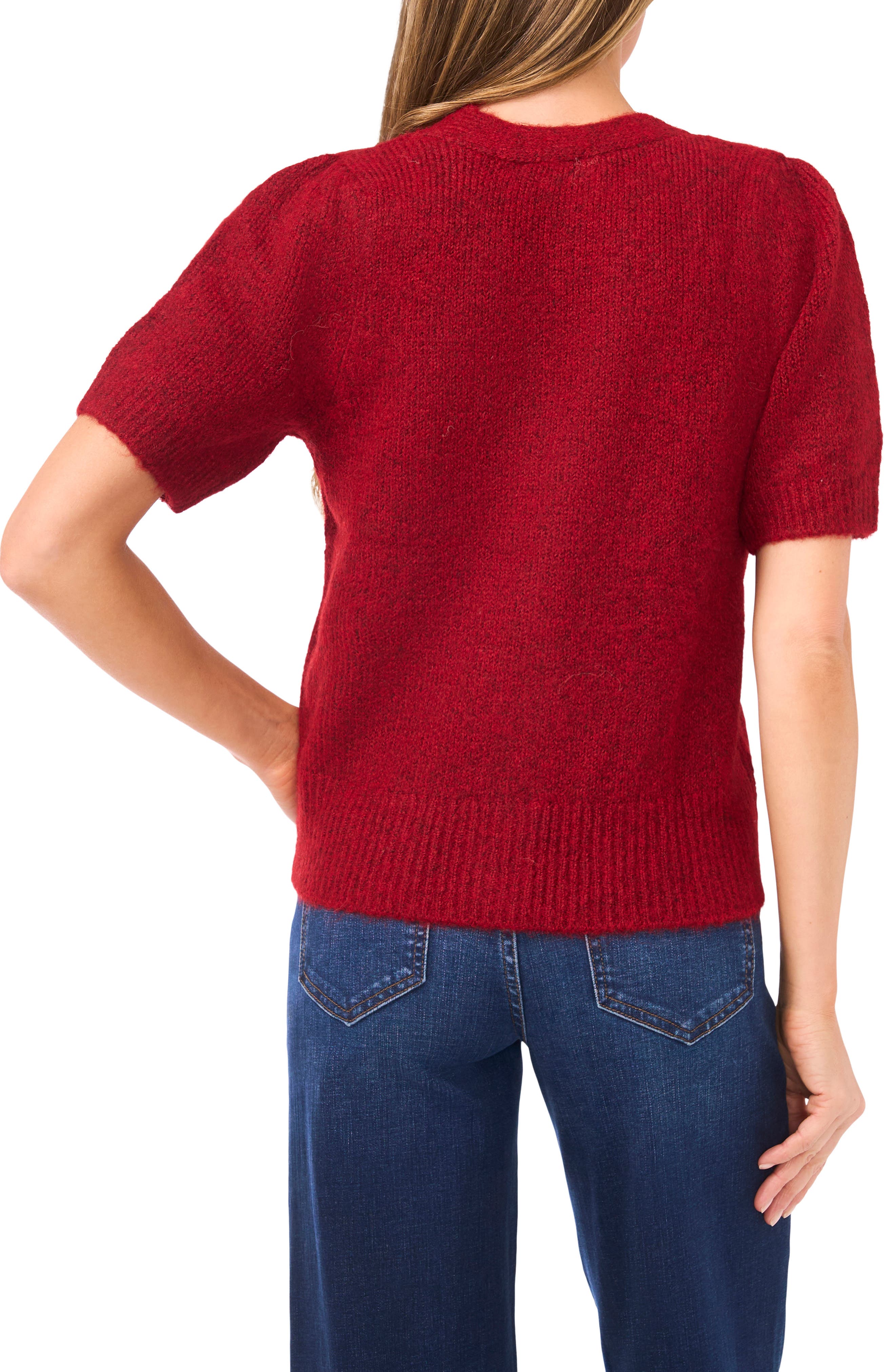 Hairy Puff Sleeve Cardigan - image 4