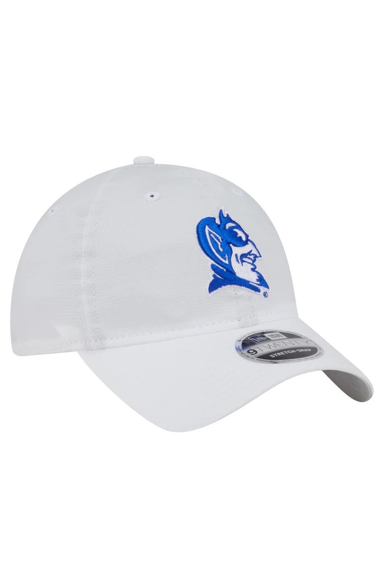 New Era Men's New Era White Duke Blue Devils Active Ripstop 9TWENTY Adjustable Hat, Alternate, color, 