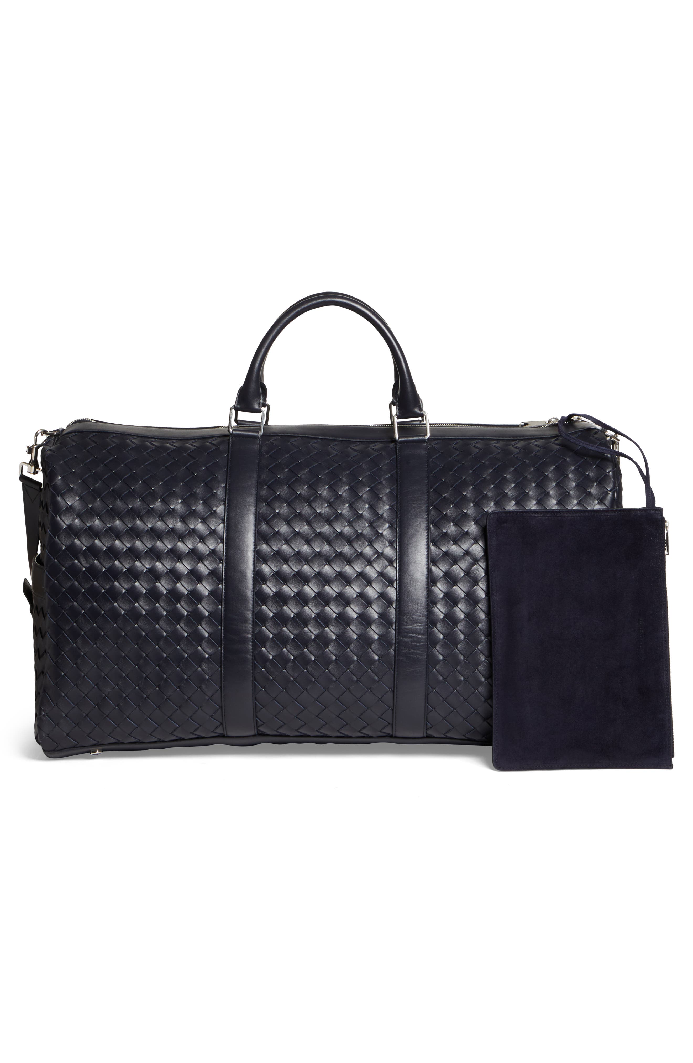Bottega Veneta Large Intrecciato Leather Duffle Bag, Alternate, color, 