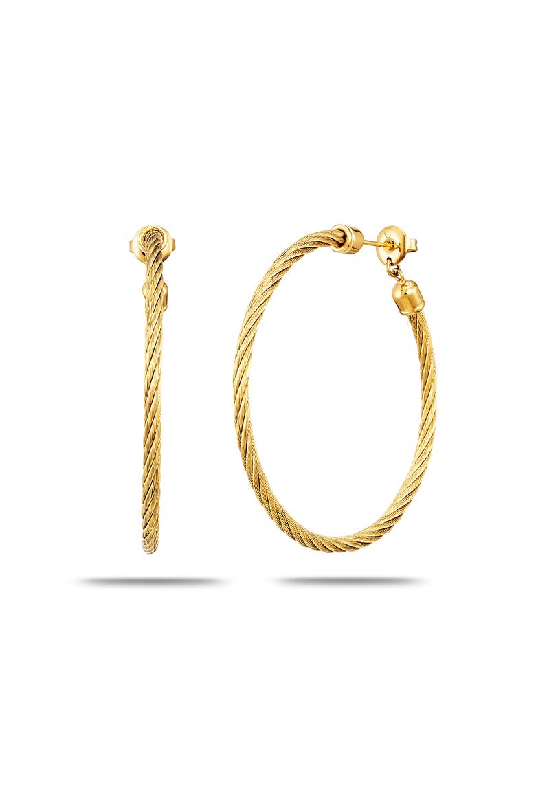 Celtic Hoop Earrings, Main, color, Yellow gold PVD