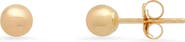 Queen Jewels 10K Gold High Polish Ball Stud Earrings