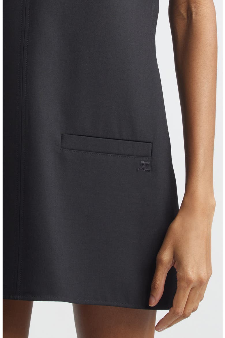 Heritage Crepe Minidress, Alternate, color, BLACK