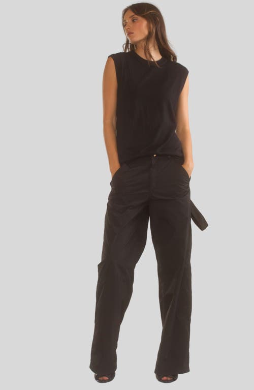 Shop Cynthia Rowley Mica Sleeveless Knit Top In Black