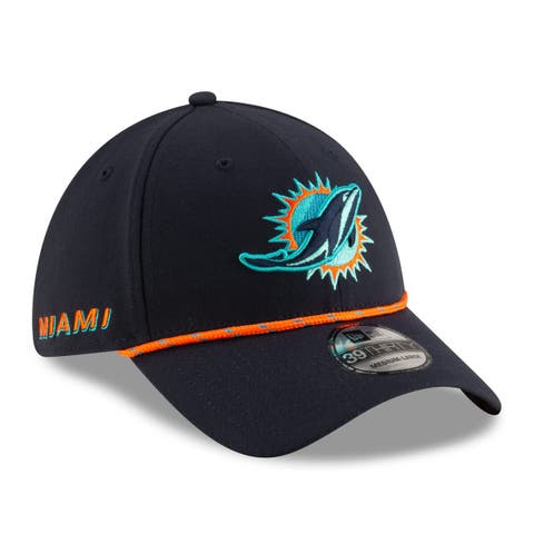 Men's New Era  Pitch Blue Miami Dolphins 2025 Rivalries Collection Sideline 39THIRTY Flex Hat