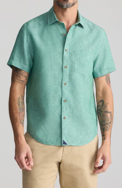 Cameron Solid Wrinkle Resistant Linen Button-Up Shirt