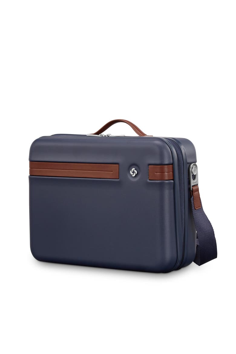 Virtuosa Hardside Train Case - Crossbody Travel Makeup Case with Removable Strap, Main, color, Navy